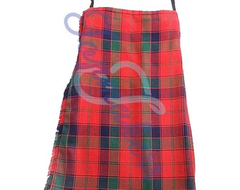 Scottish Handmade Red Robertson Modern Tartan Kilt - 16 OZ Red Robertson Modern Kilt