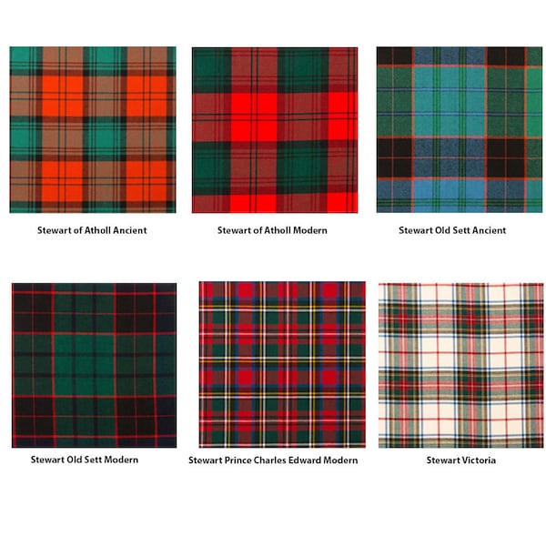 Choose your Clan Custom Tartan - Stewart Tartan