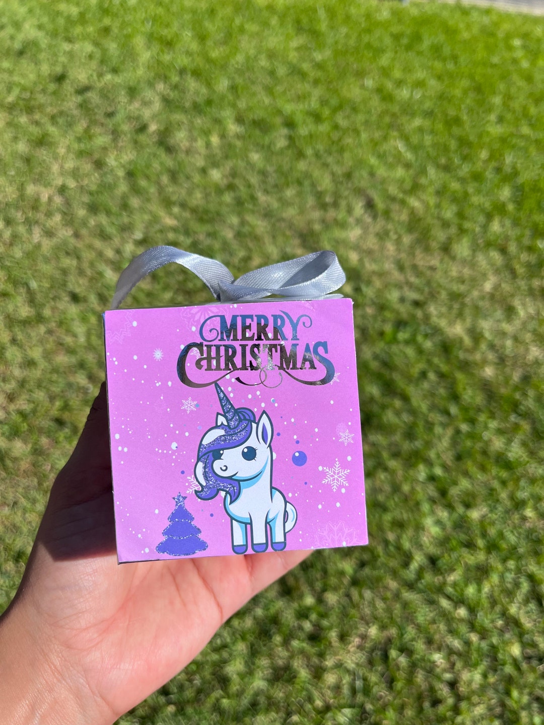 Christmas Gift Box Christmas Present Empty Box Merry Etsy