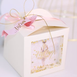 Ballerina Party Favor Box- Ballet Treat Bag, Dance Candy Holder, Tutu Gift Box- Recital Party Bags, Ballet Theme Goodie Box