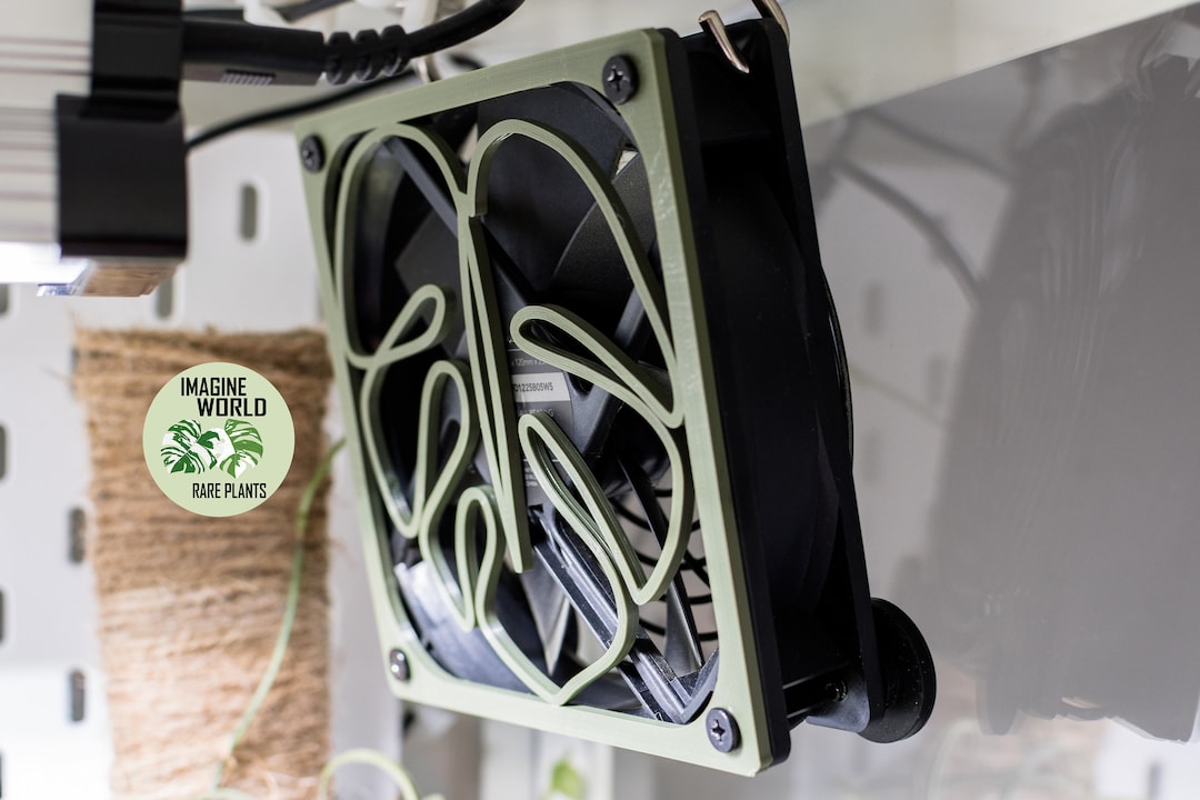 Monstera Fan Fan Cover 3d Printed Monstera Leaf CPU Computer 120mm 80mm Ikea Cabinet ...