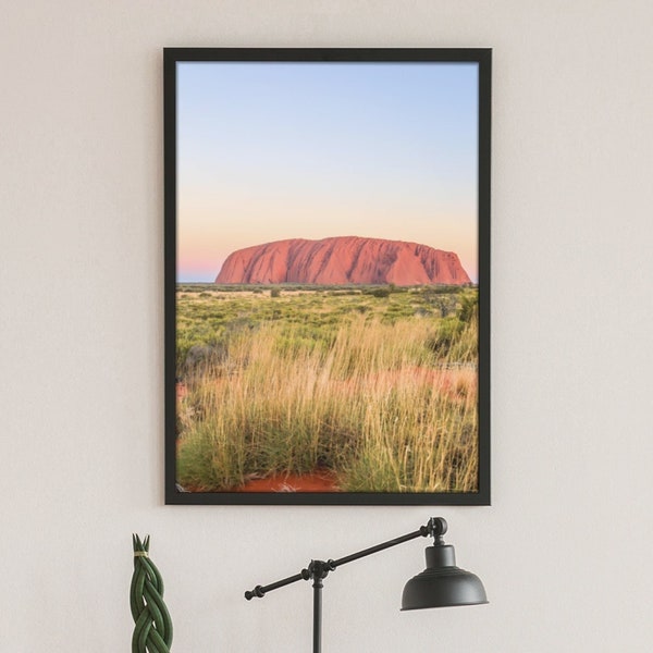 Uluru print, Uluru wall art, Australian Scenic Print, Uluru framed print, Framed Australian print, Ayers Rock print, Outback Landscape Art