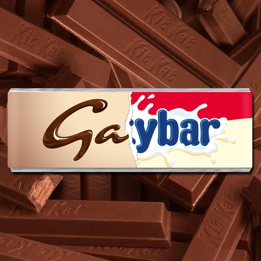 Gaybar X7 Kitkat Sticker Label Wrapper Novelty Joke Funny Rude Etsy