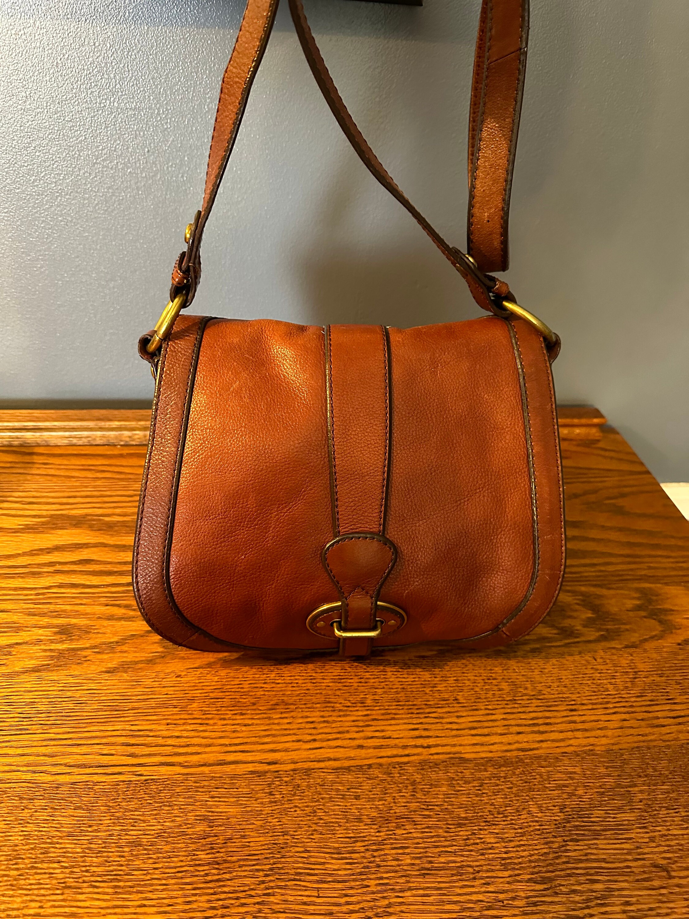 Fossil cognac bag hot sale