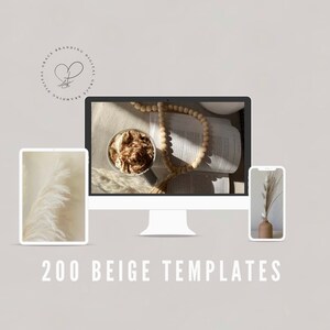 200 plantillas beige para Instagram