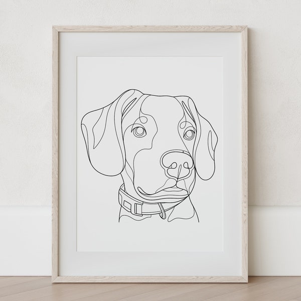 Custom Pet Portrait, Custom Line Drawing, Pet Illustration, Dog Line Drawing, Dog Portrait, Line Dog Tattoo, Printable Digital Download