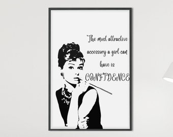 Audrey Mention Print Etsy