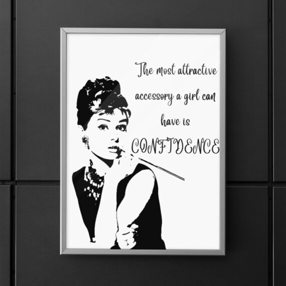 Audrey Hepburn Quoteinspirational Black Quote For Etsy