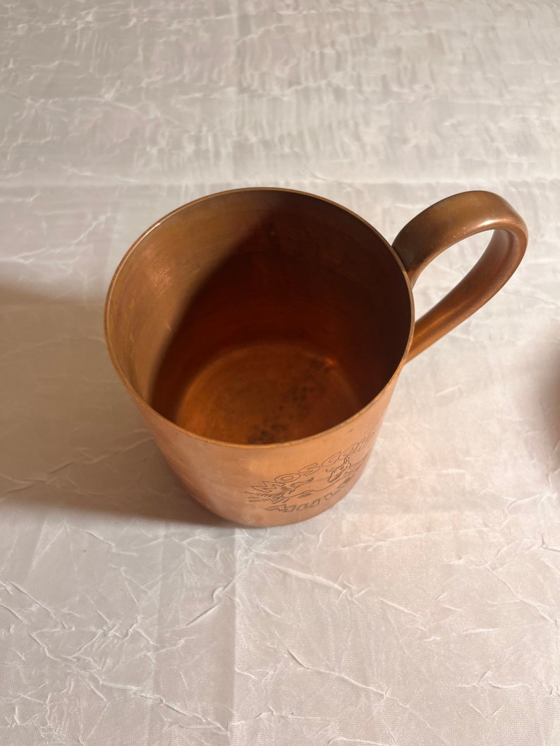 Set of 2 Original Vintage Copper Mugs. Moscow Mule. Cock N Etsy