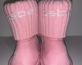 Bebe Girl Boots | Pink | Size 5 | Soft sole Baby shoes | toddler boots | Pink suede boots