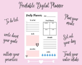 Printable Daily Activity Planner Daily Printable Planner - Etsy