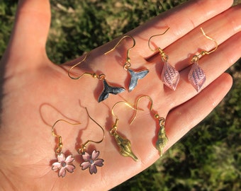 Boucles d’oreilles Océan- Idées cadeaux- Boucles d’oreilles en or- Thème de la plage