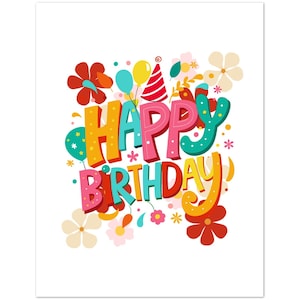 Vibrant Pack of 10 Happy Birthday Cards - Eco-Friendly, Stylish, Personalized Greetings
