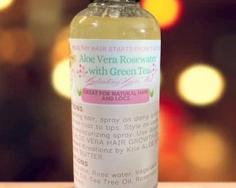 Aloe Vera y AGUA DE ROSAS con té verde