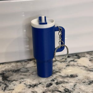 Stanley-Themed 3D Printed Mini Tumbler Keychain – Chapstick Holder