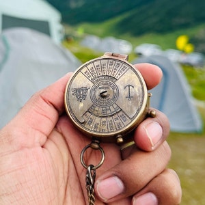 Personalized Antique Working Compass, Engraved Compass, 100 Years Calender Compass, Anniversary Gift For Husband, Groomsmen Gift Compass