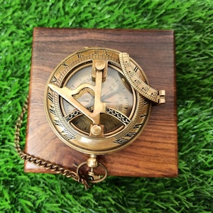 Brújula de reloj de sol de trabajo personalizada, brújula grabada, brújula de regalo de aniversario, brújula para marido, regalo del día de San Valentín, regalo de parejas