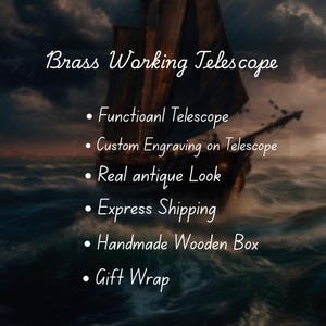 Télescope de travail personnalisé, télescope gravé, longue-vue Pirates Gits, cadeaux d'anniversaire pour mari, cadeau de canotage image 10