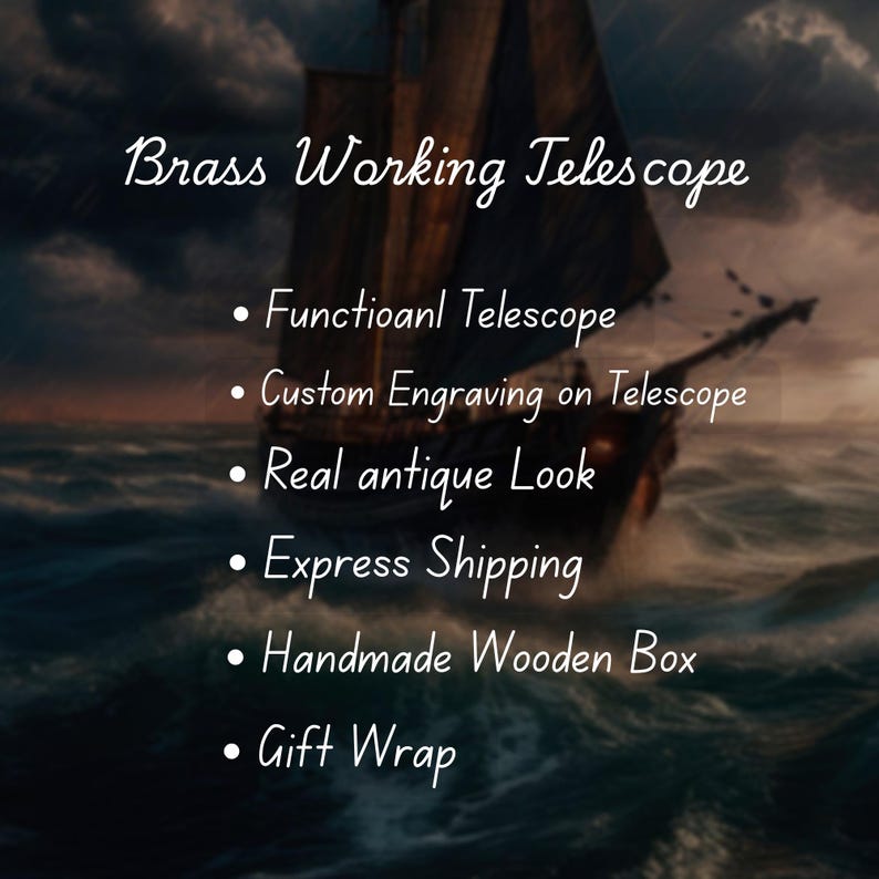 Télescope de travail personnalisé, télescope gravé, longue-vue Pirates Gits, cadeaux d'anniversaire pour mari, cadeau de canotage image 10