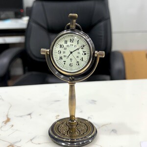 Regalo de jubilación para hombres, reloj de escritorio personalizado, regalo corporativo, regalos de jubilación para jefes, regalos de jubilación para profesores, reloj de mesa retro. imagen 12