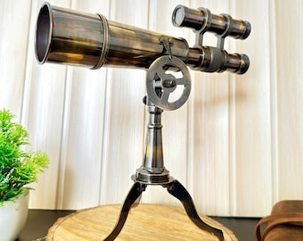 Personalised Antique Telescope, Engraved Vintage Telescope, Corporate Gift, Groomsmen Gift, Gift For Son, Gifts for Husband, Navy Gifts
