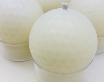 App. 8hrs. burning-72hrs Total Golf Ball 100% Beeswax Tealight Candles } Non-Toxic, ECO-Wick, Friends Gift, Gift For Him.