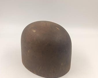 Wooden Hat Shape Marotte Craft Object France Hatter Milliner Cabinet of Curiosities Vintage