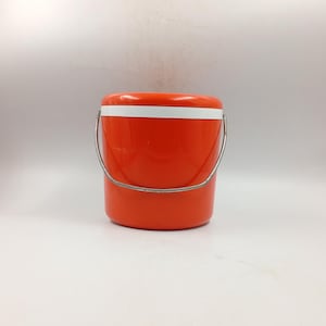 Bucket Ice Bucket Cooler Plastic Orange Miflex France Vintage 60s 70s design Pop Space Age futuristic