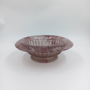 Cut on pedestal Art Deco neoclassical marbled glass Walther Glass 1930