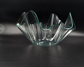 Vase Mouchoir Plexiglas Vintage Pietro Chiesi pour Guzzini Space Age Années 70's 80 lucite post moderniste