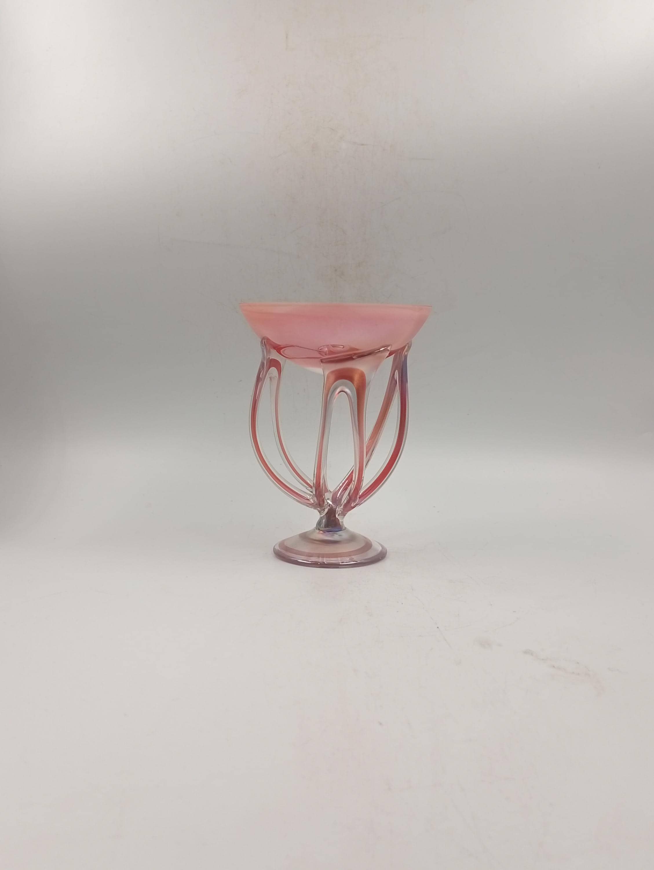 Josefina Krosno Poland Octopus Jellyfish Footed Bowl Iridescent