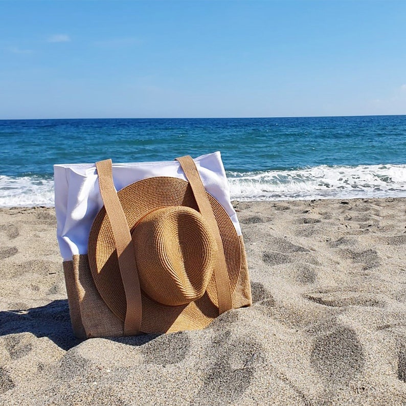 Hat Holder Bag and Straw Hat /hat Travel Tote/beach Bag and Etsy