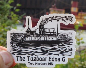 Tugboat Edna G Sticker