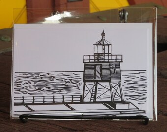 Two Harbors Breakwall Greeting Card