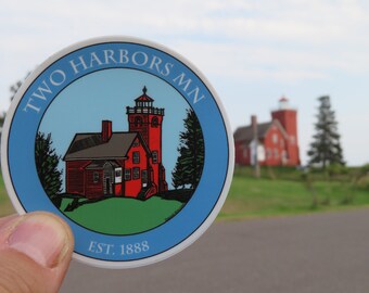 Two Harbors Lighthouse Minnesota Sticker
