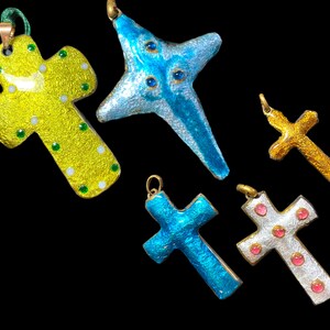 Vintage Limoges French Cross Pendants