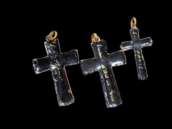 Vintage Limoges French Cross Pendants - image 8