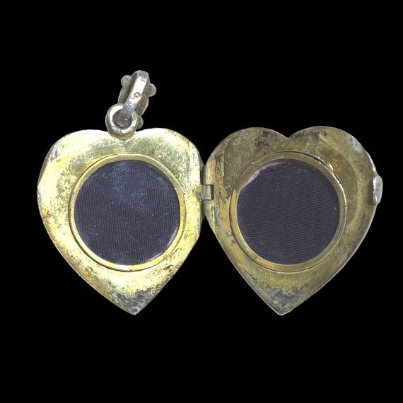 Antique Edwardian Locket and Heart Pendants 14k G… - image 4