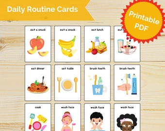 Routine Flash Cards - Etsy