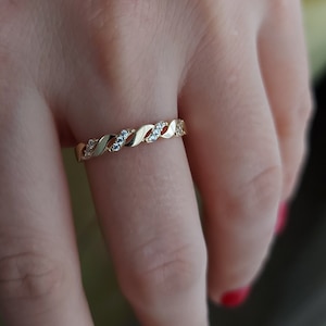Croissant Ring,Auger Ring,Dome Ring,Twisted Dome Ring,Chunky Ring,Stackable Ring,Minimalist Ring,Valentine&#39;s Day Gift,Gold Ring,Silver Ring