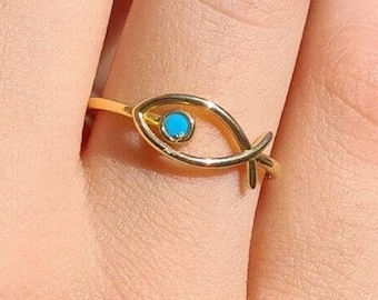 Fish Ring,Animal Ring,Minimalist Ring,Gift for Her,Dainty Ring,Animal Figure Jewelry,Minimal Boho Nature Rings,Mother's Day Gift