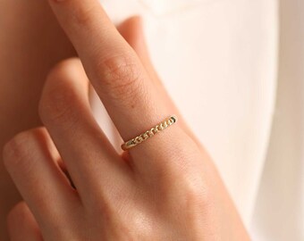 Chain Ring, Stacking Ring, Thick Chain Ring, Curb Chain Ring, Statement Ring, Cuban Link Ring, Cuban Chain Ring, Minimalist Ring
