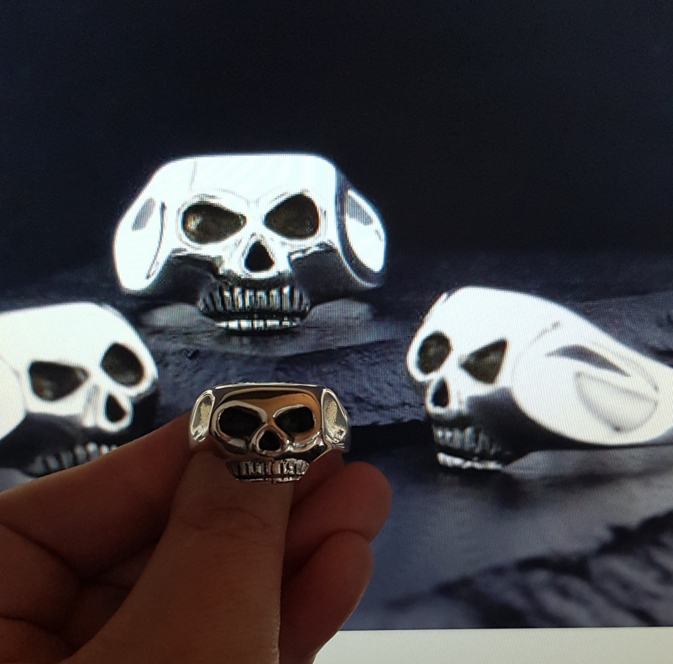 Iggy Pop Skull Ring O版T2.-Taobao
