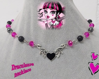 Draculaura Cosplay Necklace Monster High Inspired Vampire  Chain length 36, 39, 42, 45 or 48 cm 5cm extension chain