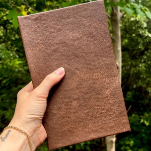 Hardcover Fabric Journal – Handmade Blank Page Notebook with Stitched Binding – Cloth-Covered Writing Journal for Daily Notes or Sketches