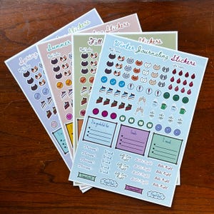 Seasonal Planner Sticker Set - Spring, Summer, Fall, Winter Stickers for Calendars & Bullet Journals - Journaling Sticker Pack