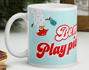 Merry Pickleball Holiday Gift Mug | Pickleball Snowman Mug | Pickleball Christmas Mug | Pickleball Gift for Her | Pickleball Christmas Gift