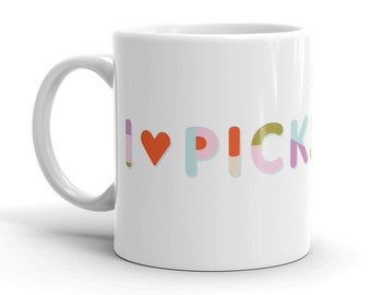 I Heart Pickleball Mug | Pickleball Player Gift | Pickleball Gift for Her | Love Pickleball Mug