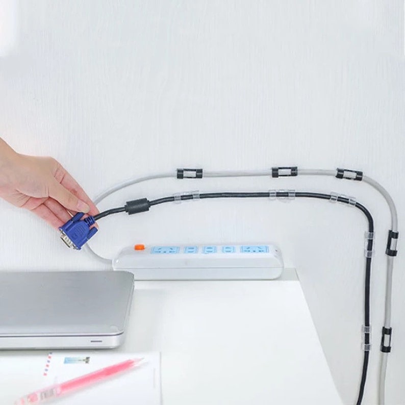 20pcs Cable Organizer Clips Cable Management & ABS Wire Etsy