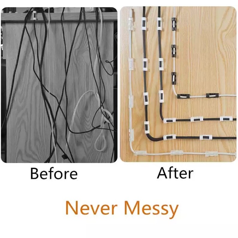 20pcs Cable Organizer Clips Cable Management & ABS Wire Etsy